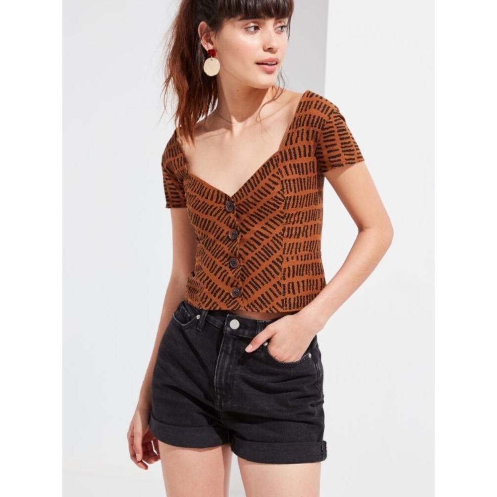 UO Mindi Button Down Top